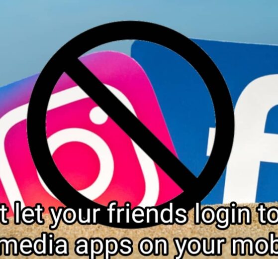 Don't let your friends log in to their social accounts on your device